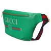 Gucci Сумка на пояс Print Leather Belt Bag от Гуччи Зеленая