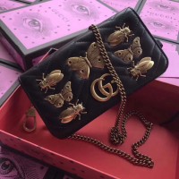 Сумка Гуччи GucciMarmont Animal Mini Bag Черная Сумка Гуччи GucciMarmont Animal Mini Bag Черная