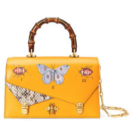 Сумка Gucci Ottilia с бамбуковой ручкой Желтая