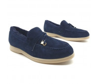 Замшевые лоферы Summer Charms Walk с мехом LORO PIANA