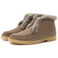 Замшевые ботинки Walk and Walk с мехом LORO PIANA
