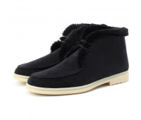 Замшевые ботинки Walk and Walk с мехом LORO PIANA