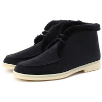 Замшевые ботинки Walk and Walk с мехом LORO PIANA