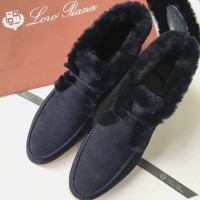 Мужские Замшевые ботинки Loro Piana Walk and Walk с мехом серые Мужские Замшевые ботинки Loro Piana Walk and Walk с мехом серые