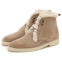 Замшевые ботинки Ylvi Walk с мехом LORO PIANA