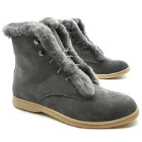 Замшевые ботинки Ylvi Walk с мехом LORO PIANA