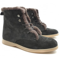 Замшевые ботинки Ylvi Walk с мехом LORO PIANA