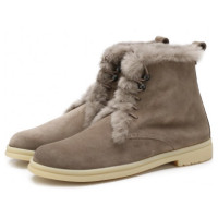 Замшевые ботинки Ylvi Walk с мехом LORO PIANA
