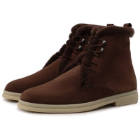 Замшевые ботинки Ylvi Walk с мехом LORO PIANA