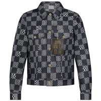 джинсовая куртка с узором Damier Distorted от Louis Vuitton