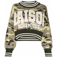 Джемпер укороченный с логотипом Maison Bohemique