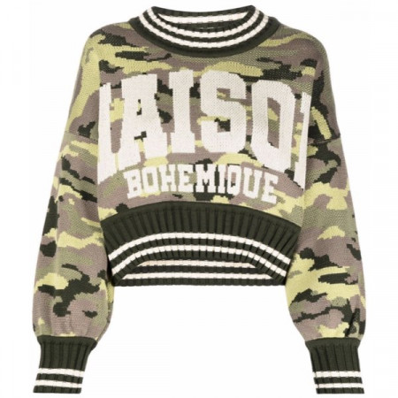 Джемпер укороченный с логотипом Maison Bohemique