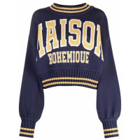 Джемпер укороченный с логотипом Maison Bohemique