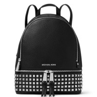 MICHAEL KORS Кожаный рюкзак с заклепками Rhea Zip Черный
