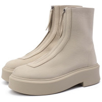 Кожаные ботинки Zipped Boot I с молнией THE ROW