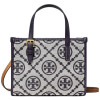 TORY BURCH Сумка-тоут mini T с Монограммой Тори темно синий