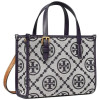 TORY BURCH Сумка-тоут mini T с Монограммой Тори темно синий
