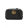 Gucci Сумка GG Marmont из гладкой черной кожи Гуччи