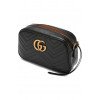 Gucci Сумка GG Marmont из гладкой черной кожи Гуччи