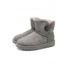 Замшевые сапоги Угги с пуговицей UGG серые